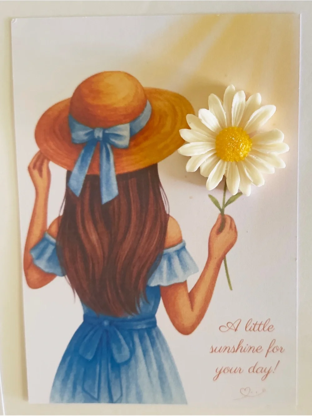 Handmade Daisy Soap Card, Botanical Watercolor Art, Gift For Her